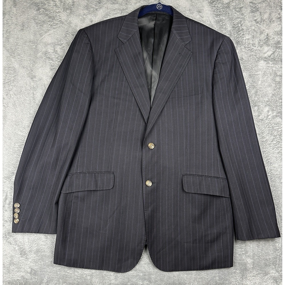 Giorgio Armani Blazer Mens 42R US Wool Blend Sport Coat Pinstripe Jacket Luxury